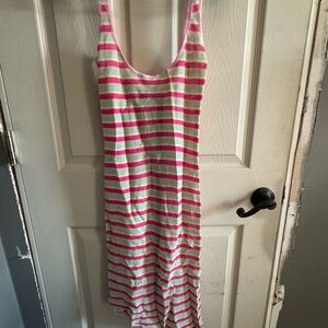 White Fox Striped Dress